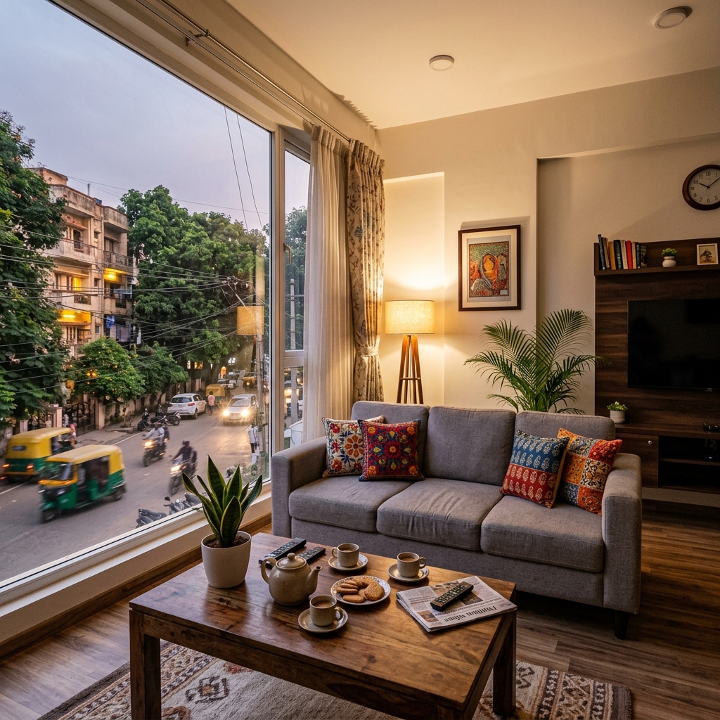 Realistic urban serviced apartment in Bangalore/Mumbai